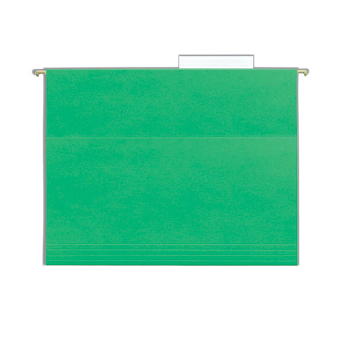 TUFF Hanging Folders with Easy Slide Tab, Letter Size, 1/3-Cut Tab, Green, 18/Box | by Plexsupply