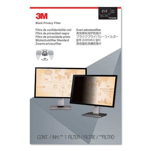 Image of 3M™ Frameless Blackout Privacy Filter For 21.5" Widescreen Flat Panel Monitor, 16:9 Aspect Ratio