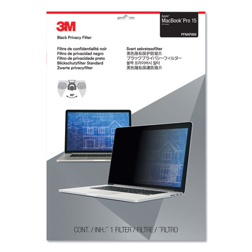 Image of 3M™ Frameless Blackout Privacy Filter For 15.4" Widescreen Macbook Pro, 16:10 Aspect Ratio