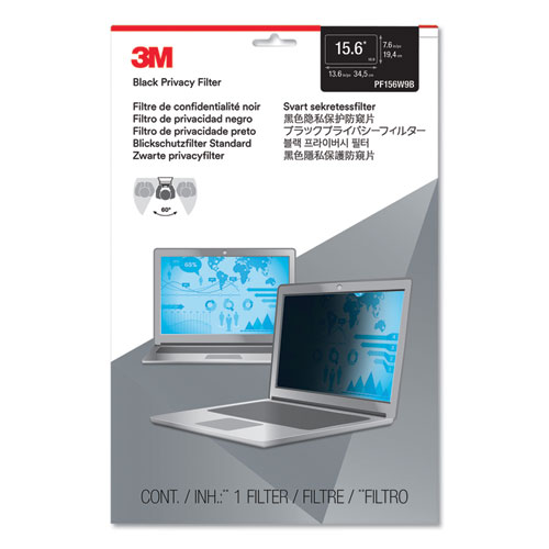 Image of 3M™ Frameless Blackout Privacy Filter For 15.6" Widescreen Laptop, 16:9 Aspect Ratio
