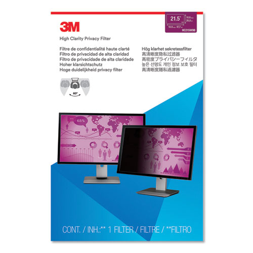 Image of 3M™ High Clarity Privacy Filter For 21.5" Widescreen Flat Panel Monitor, 16:9 Aspect Ratio