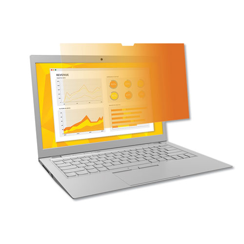 Image of 3M™ Gold Frameless Privacy Filter For 15.6" Widescreen Laptop, 16:9 Aspect Ratio