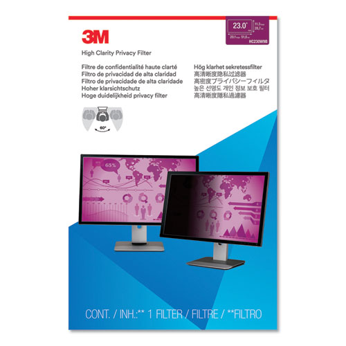 Image of 3M™ High Clarity Privacy Filter For 23" Widescreen Flat Panel Monitor, 16:9 Aspect Ratio