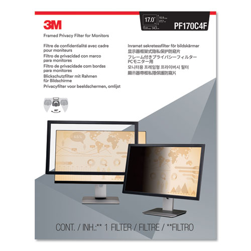 Image of 3M™ Framed Desktop Monitor Privacy Filter For 15" To 17" Crt/17" Flat Panel Monitors