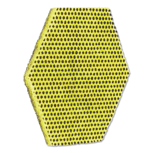Dual Purpose Scour Pad, 5" x 5", Green/Yellow, 15/Carton