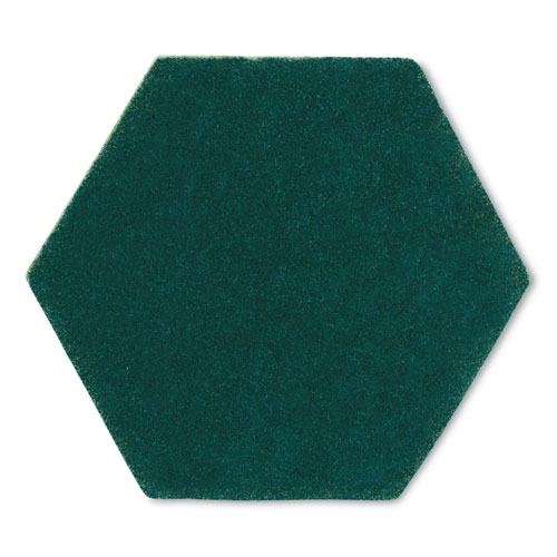 Dual Purpose Scour Pad, 5" x 5", Green/Yellow, 15/Carton