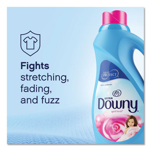 Image of Downy® Liquid Fabric Softener, Concentrated, April Fresh, 51 Oz Bottle, 8/Carton