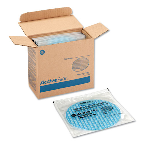 ActiveAire Deodorizer Urinal Screen, Coastal Breeze Scent, Blue, 12/Carton