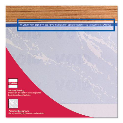 Image of Docugard™ Standard Security Check, 11 Features, 8.5 X 11, Blue Marble Bottom, 500/Ream