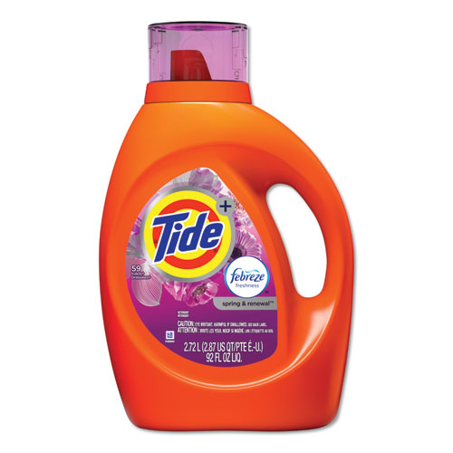 Plus Febreze Liquid Laundry Detergent, Spring and Renewal, 92 oz Bottle