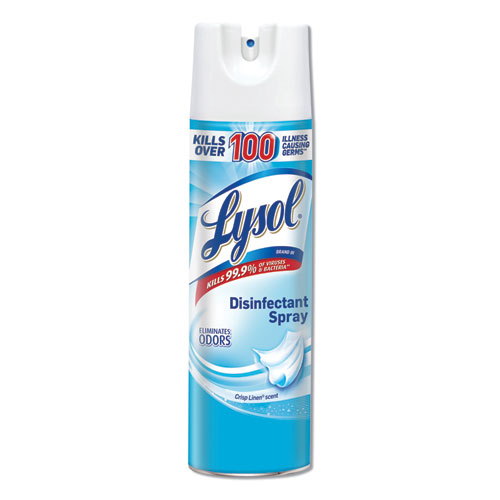 Image of Disinfectant Spray, Crisp Linen Scent, 19 oz Aerosol Spray