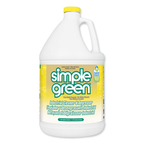 Industrial Cleaner and Degreaser, Concentrated, Lemon, 1 gal Bottle, 6/Carton