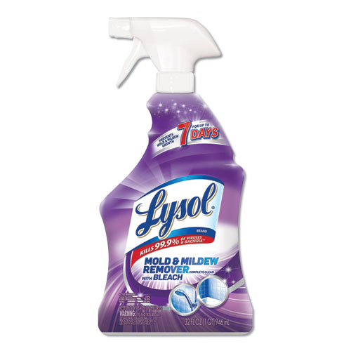 LYSOL® Brand Mold and Mildew Remover with Bleach, 32 oz Spray Bottle, 12/Carton