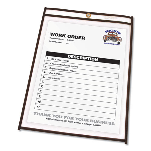 Image of C-Line® Shop Ticket Holders, Stitched, Both Sides Clear, 50 Sheets, 8.5 X 11, 25/Box