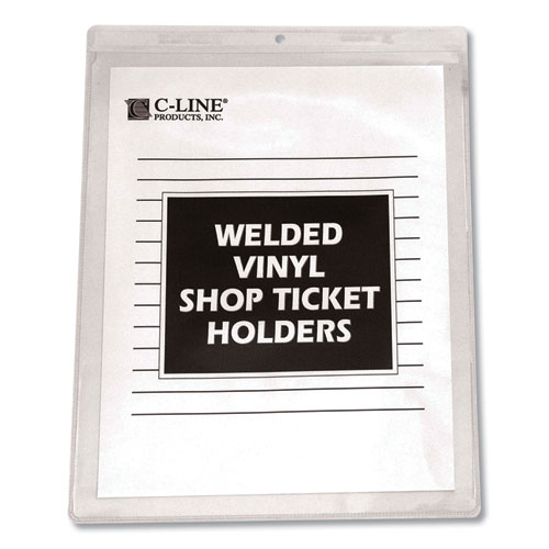 Clear Vinyl Shop Ticket Holders, Both Sides Clear, 50 Sheets, 9 x 12, 50/Box
