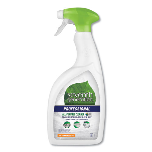 Seventh Generation® Professional All-Purpose Cleaner, Free and Clear, 32 oz Spray Bottle, 8/Carton
