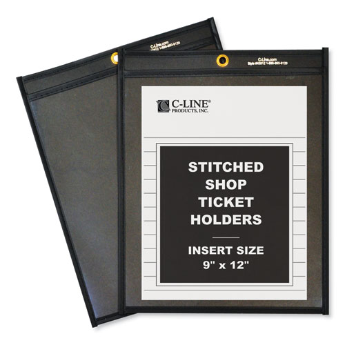 Image of C-Line® Shop Ticket Holders, Stitched, One Side Clear, 75 Sheets, 9 X 12, 25/Box