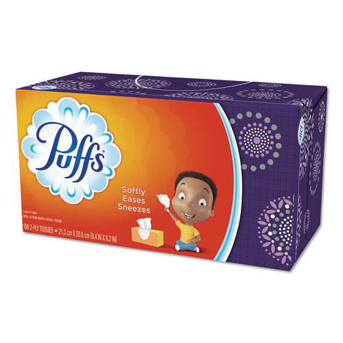 Puffs® Facial Tissue, 2-Ply, White, 64 Sheets/Box