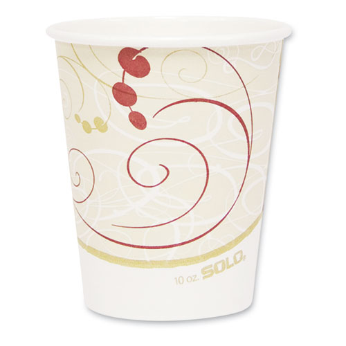 Dart® Paper Hot Cups in Symphony Design, 10 oz, Beige, 1,000/Carton