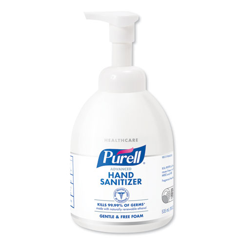 Purell® Green Certified Advanced Instant Foam Hand Sanitizer, 535 Ml Bottle, Unscented