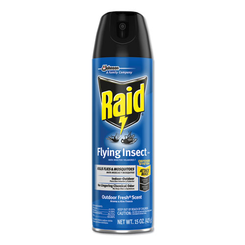 Raid® Flying Insect Killer, 15 Oz Aerosol Spray, 12/Carton