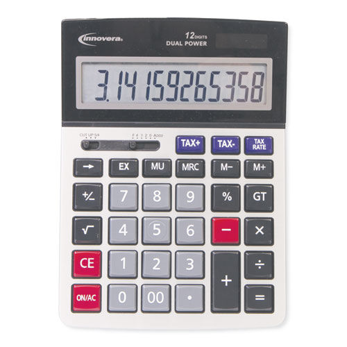 15975 Large Display Calculator, 12-Digit LCD IVR15975