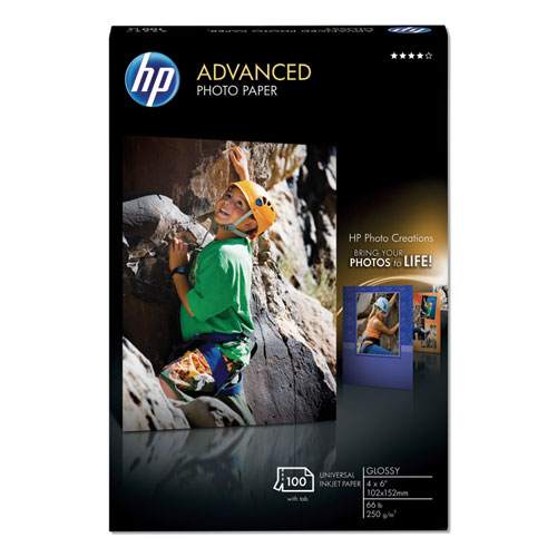 HP Advanced Photo Paper, 10.5 mil, 13 x 19, Glossy White, 20/Pack