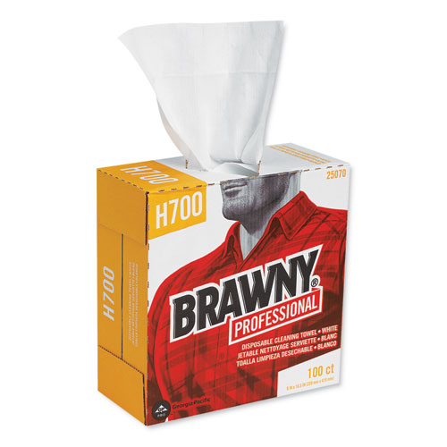 Brawny® Professional Medium Weight HEF Shop Towels, 9 1/8 x 16 1/2, 100/Box, 5 Boxes/Carton