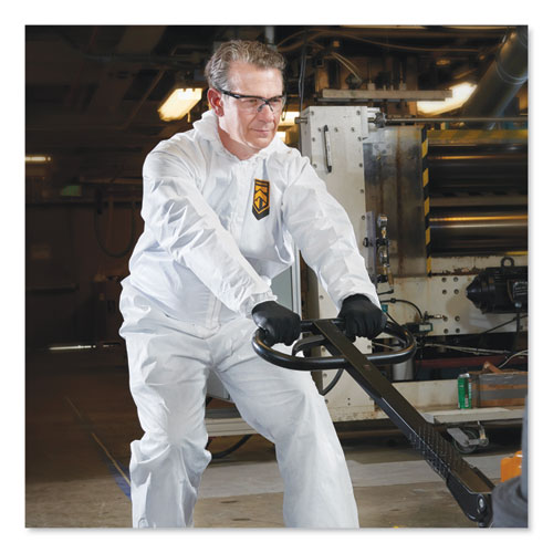Image of Kleenguard™ A20 Elastic Back, Cuff And Ankle Hooded Coveralls, Zip, X-Large, White, 24/Carton