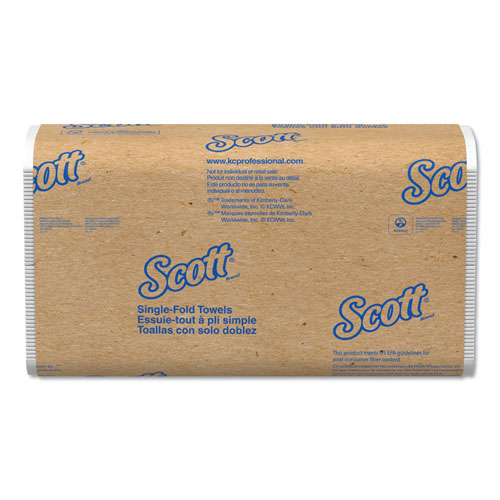 Essential Single-Fold Towels, Absorbency Pockets, 9.3 x 10.5, 250/Pack, 16 Packs/Carton