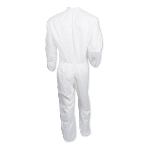 Image of Kleenguard™ A30 Elastic-Back And Cuff Coveralls, Large, White, 25/Carton