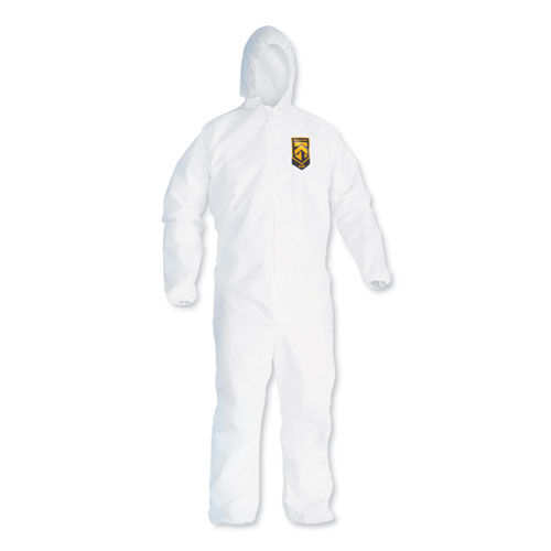 Kleenguard™ A20 Breathable Particle Protection Coveralls, Zipper Front, Large, White