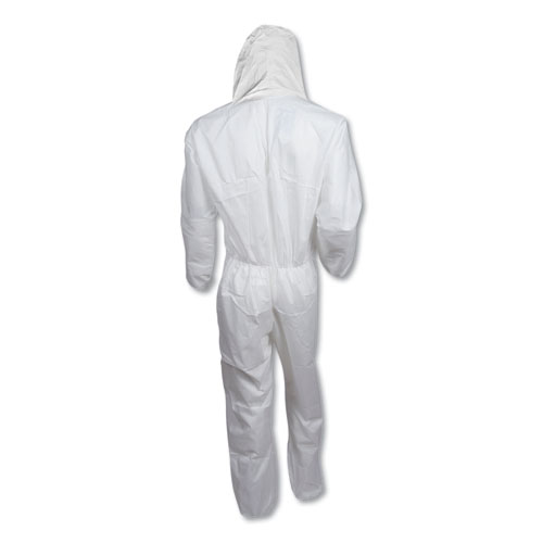 Image of Kleenguard™ A20 Breathable Particle Protection Coveralls, Zipper Front, Large, White