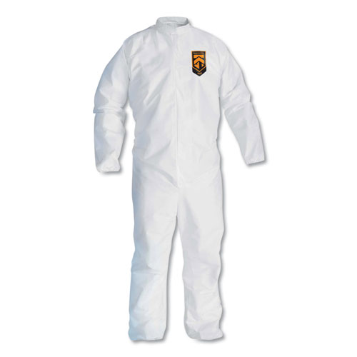 KleenGuard™ A30 Breathable Particle Protection Coveralls, Large, White, 25/Carton