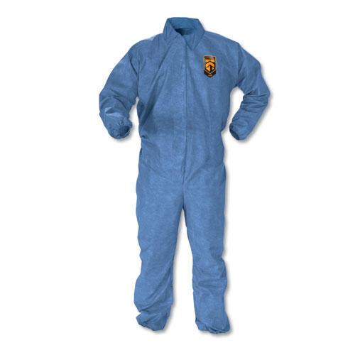 A60 Elastic-Cuff, Ankle and Back Coveralls, 2X-Large, Blue, 24/Carton KCC45005