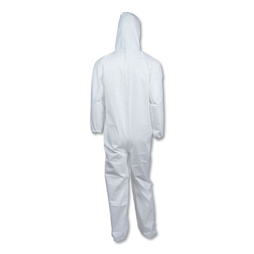 Image of A40 Elastic-Cuff and Ankles Hooded Coveralls, X-Large, White, 25/Carton