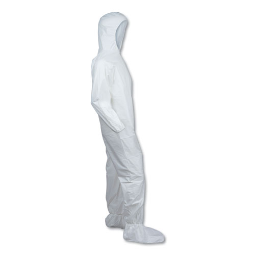 A30 Hood And Boots Splash/particle Protection Coverall, 6x-Large, White, 21/ctn
