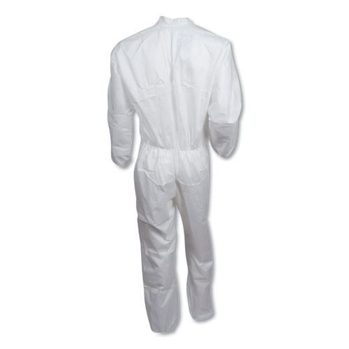 A30 Elastic-Back and Cuff Coveralls, 2X-Large, White, 25/Carton