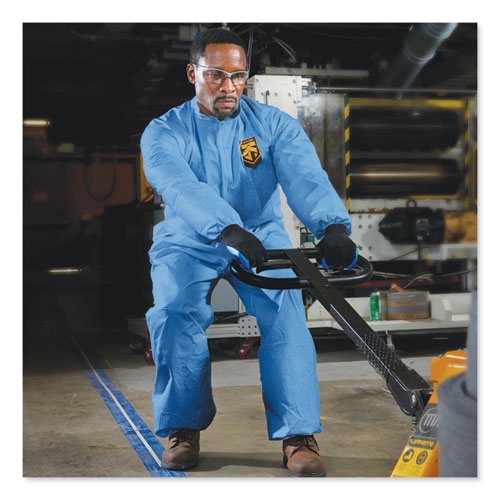 Image of Kleenguard™ A60 Elastic-Cuff, Ankle And Back Coveralls, Large, Blue, 24/Carton
