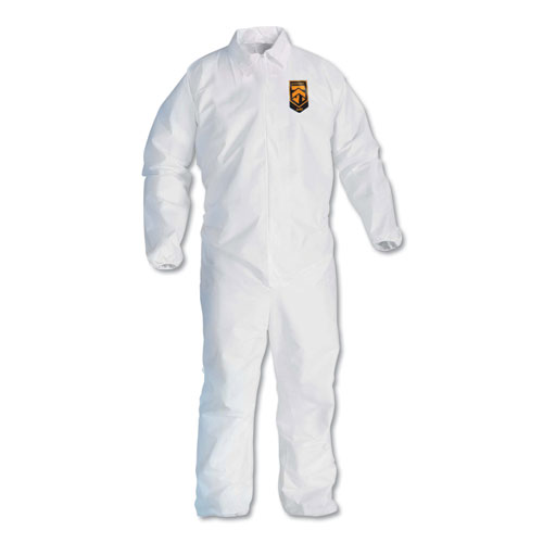 Image of A40 Elastic-Cuff and Ankles Coveralls, White, Large, 25/Carton