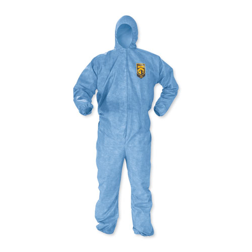 A60 Elastic-Cuff, Ankles & Back Hooded Coveralls, Blue, 5x-Large, 20/carton