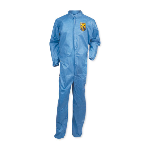 A20 Coveralls, MICROFORCE Barrier SMS Fabric, 2X-Large, Blue, 24/Carton