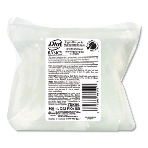 BASICS LIQUID SOAP, FRESH FLORAL, 800 ML FLEX PACK, 12/CARTON