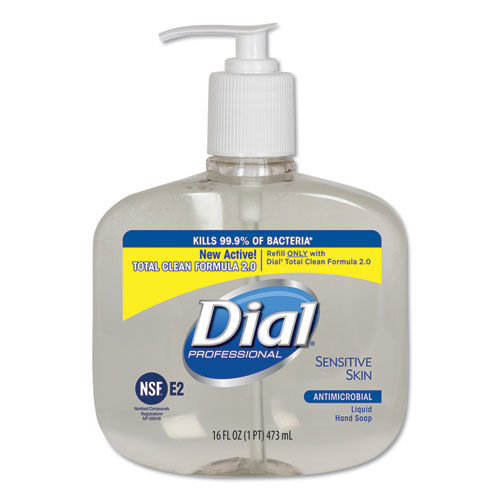 Dial® Professional Antibacterial Liquid Hand Soap for Sensitive Skin, Floral, 1 gal, 4/Carton