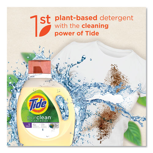 Image of Tide® Purclean Liquid Laundry Detergent, Honey Lavender, 32 Loads, 46 Oz Bottle, 6/Carton