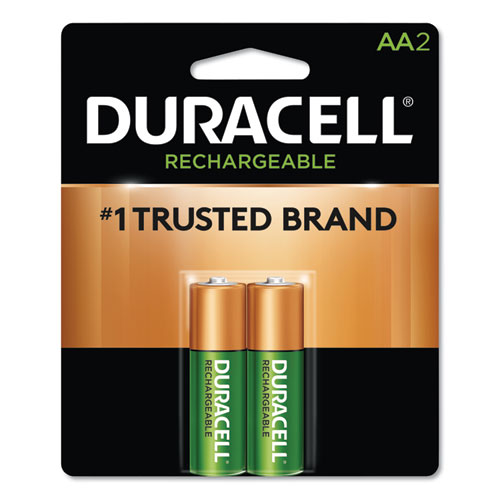 Rechargeable StayCharged NiMH Batteries, AA, 2/Pack