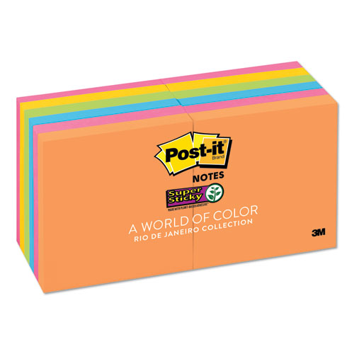 Image of Pads in Energy Boost Collection Colors, 3" x 3", 90 Sheets/Pad, 12 Pads/Pack