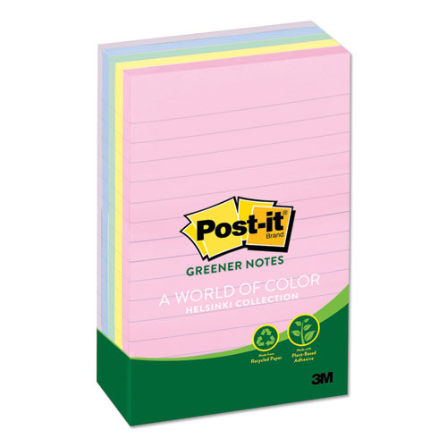 Image of Original Recycled Note Pads, Note Ruled, 4" x 6", Sweet Sprinkles Collection Colors, 100 Sheets/Pad, 5 Pads/Pack