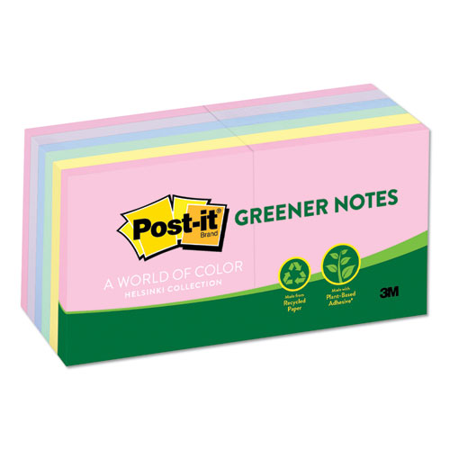 Image of Original Recycled Note Pads, 3" x 3", Sweet Sprinkles Collection Colors, 100 Sheets/Pad, 12 Pads/Pack