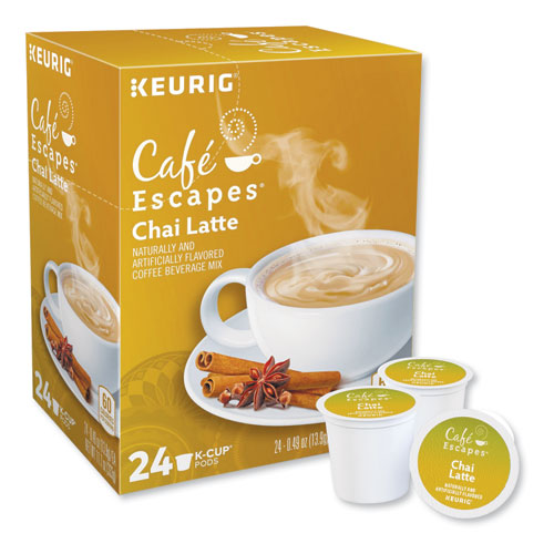 Café Escapes Chai Latte K-Cups, 96/Carton